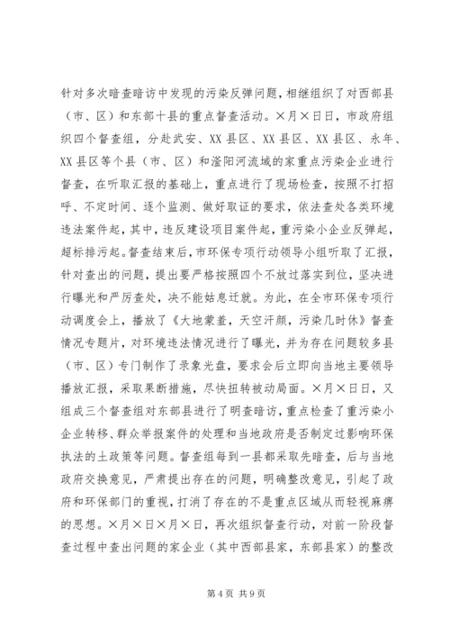 二○○四年环保专项整治行动情况的总结报告.docx