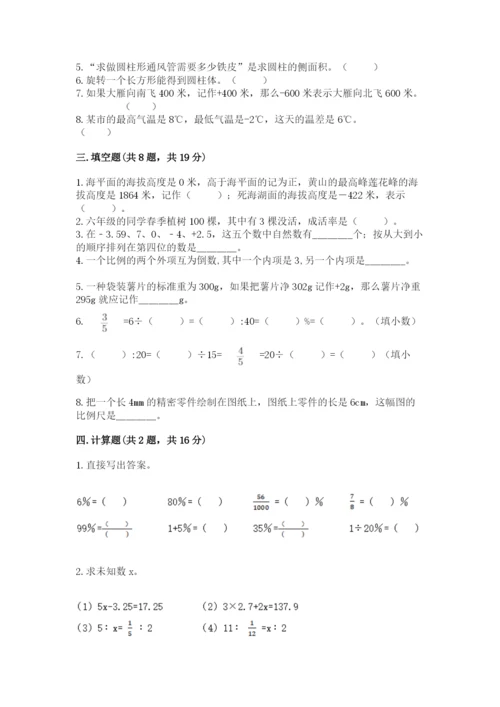 小升初六年级期末试卷（典型题）.docx