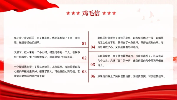 红色党政风儿童红色故事故事分享会PPT模板