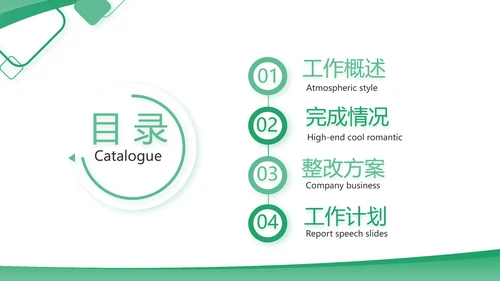 绿色大气医疗公司宣传工作总结汇报动态PPT