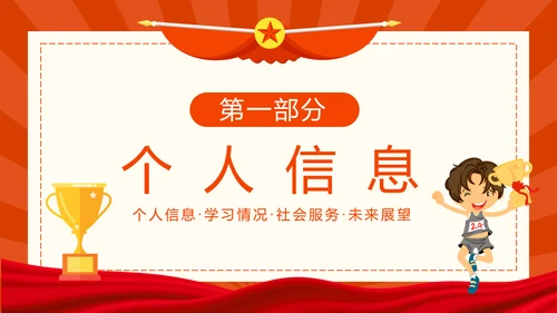 省三好学生竞选PPT模板