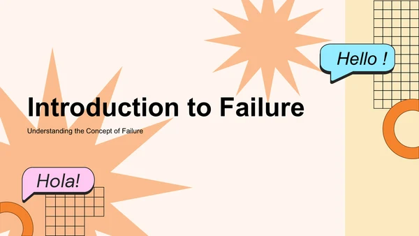 橙色插画风英语演讲 Why Failure Is the Key to SuccessPPT模板