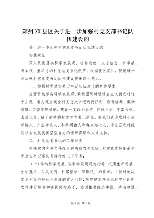 郑州XX县区关于进一步加强村党支部书记队伍建设的 (4).docx