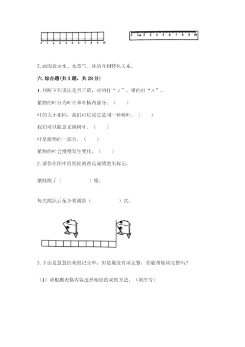 教科版一年级上册科学期末测试卷（夺冠）word版.docx