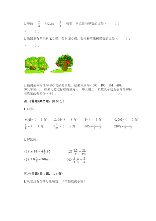 冀教版小学六年级下册数学期末检测试题含答案【达标题】.docx