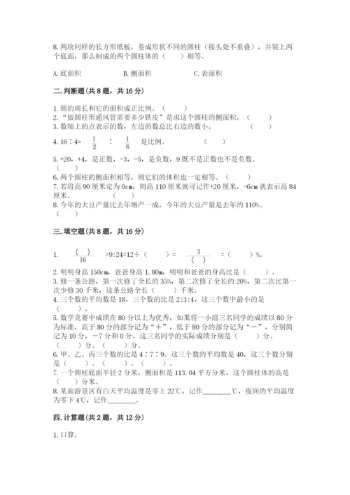小升初数学期末测试卷及完整答案一套.docx