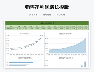 销售净利润增长模版