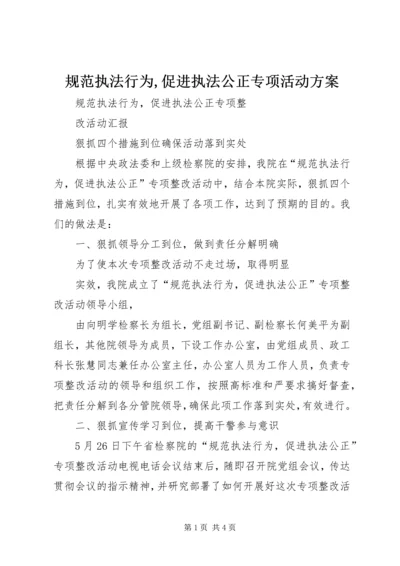 规范执法行为,促进执法公正专项活动方案 (2).docx