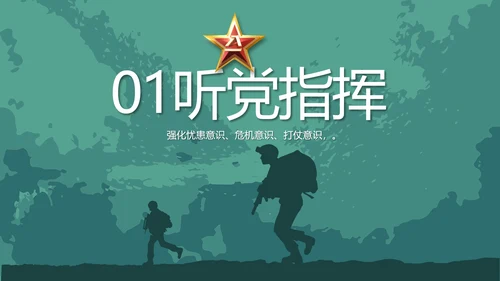 八一军事部队特种兵训练宣传动态PPT模板