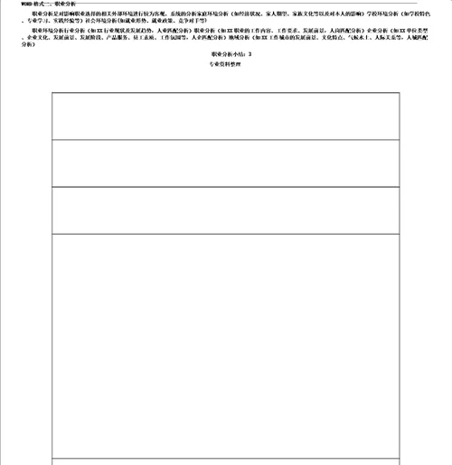 个人职业生涯规划书模板