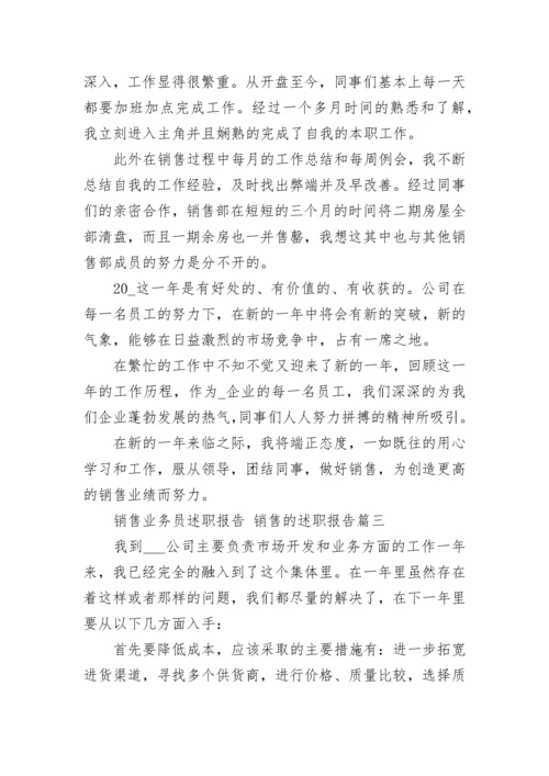 销售业务员述职报告 销售的述职报告(8篇).docx