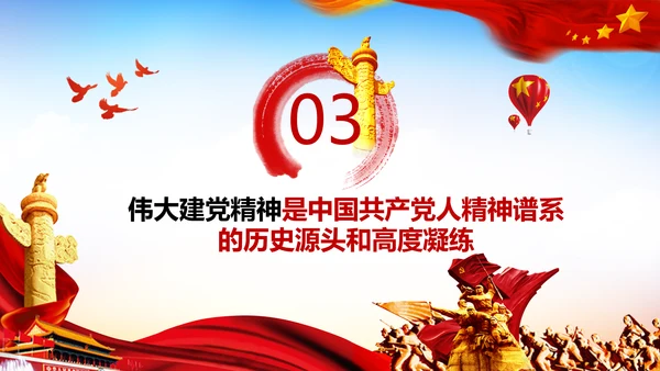 建党100周年伟大的建党精神七一讲话PPT