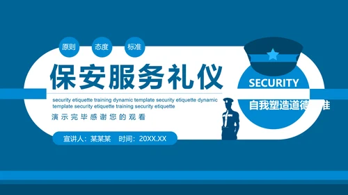 保安公司服务礼仪处事原则培训动态PPT