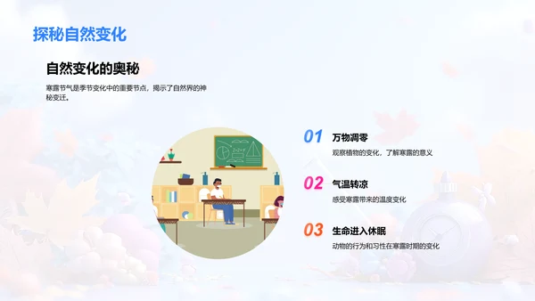 寒露节气科学知识PPT模板
