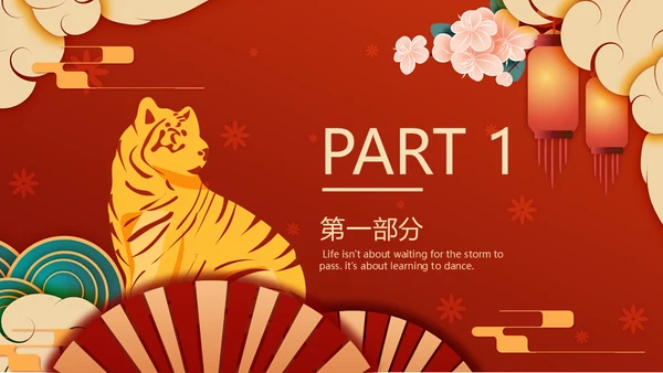 虎年国潮风元旦晚会策划通用PPT
