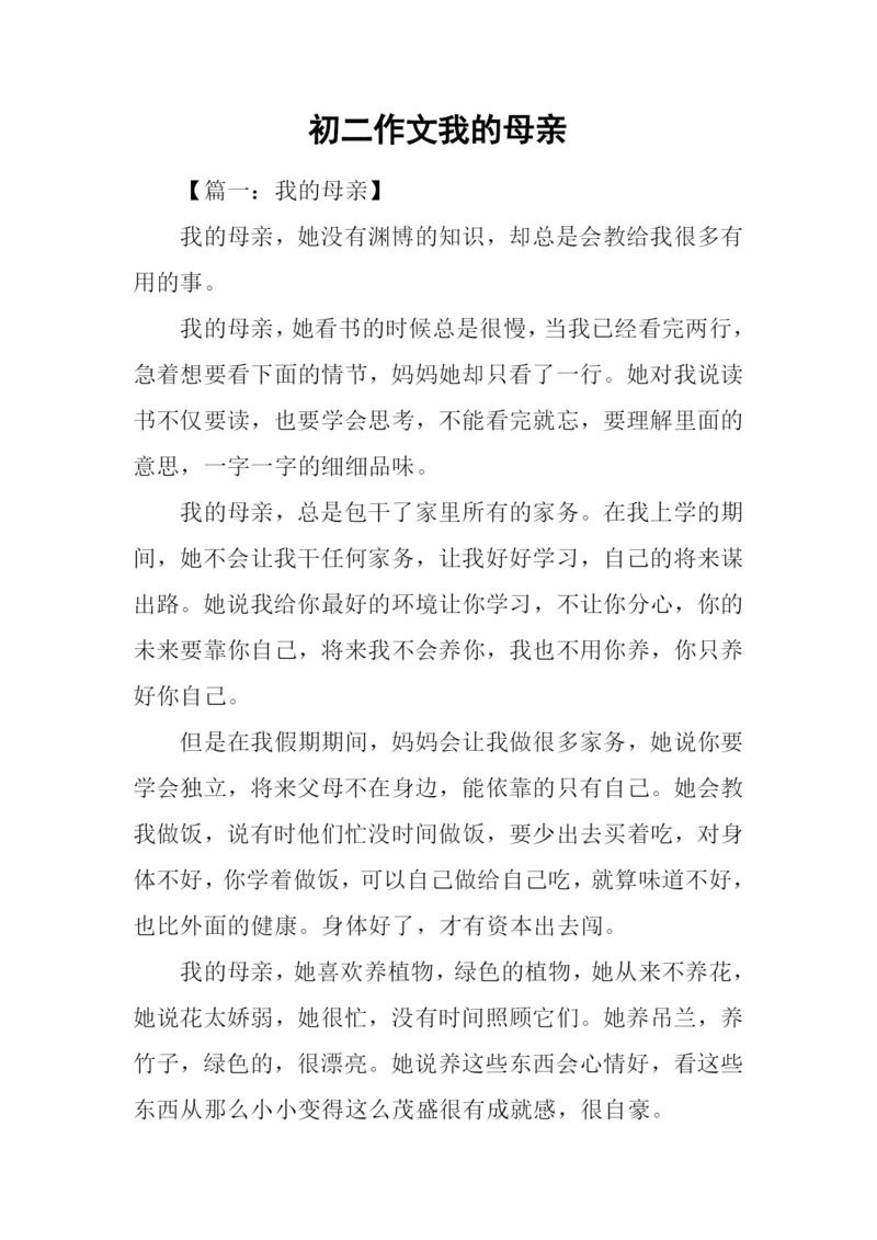 初二作文我的母亲.docx