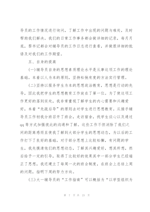 2022年大学辅导员个人总结范文.docx