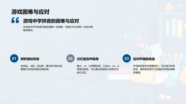 拼音知识游戏教学PPT模板