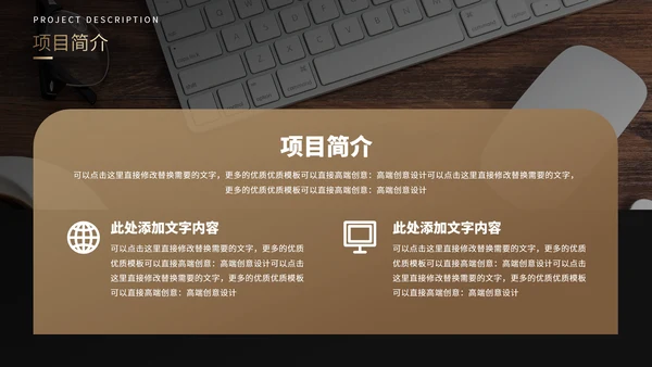 黑金风格项目介绍企业宣传公司介绍招商融资商业计划书PPT模板