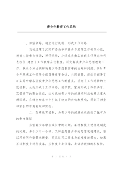 青少年教育工作总结.docx