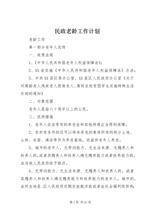 民政老龄工作计划 (2).docx