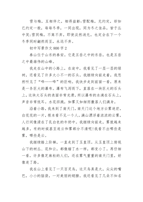 初中写景作文800字大全10篇.docx