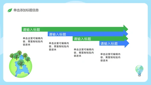 卡通手绘世界地球日教育PPT模板