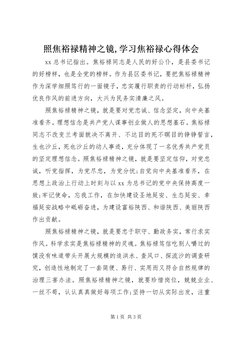 照焦裕禄精神之镜,学习焦裕禄心得体会.docx