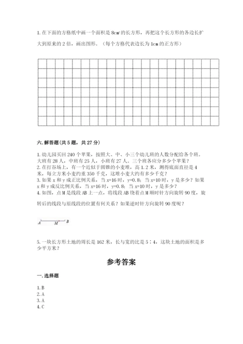 北师大版数学六年级下册期末测试卷及答案【精品】.docx