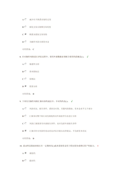 2023年银行业初级资格考试风险管理.docx