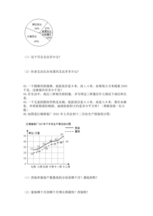 六年级小升初数学应用题50道（突破训练）.docx