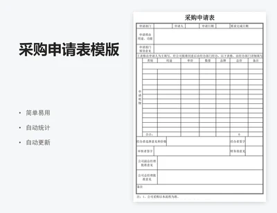 采购申请表模版