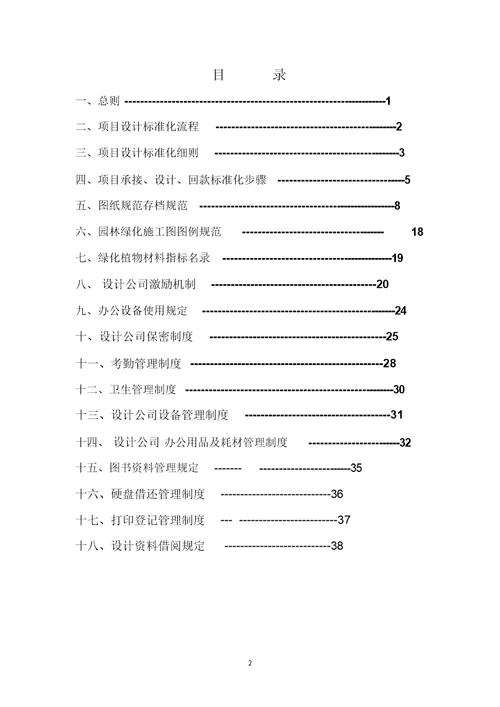 建筑景观设计公司标准化体系