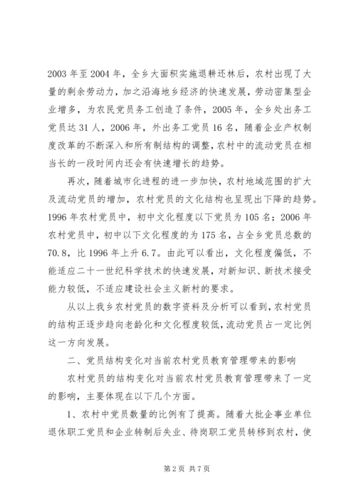 当前农村党员教育管理面临的情况分析与对策 (2).docx