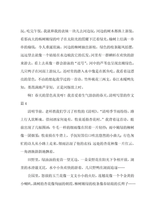 清明写景的作文