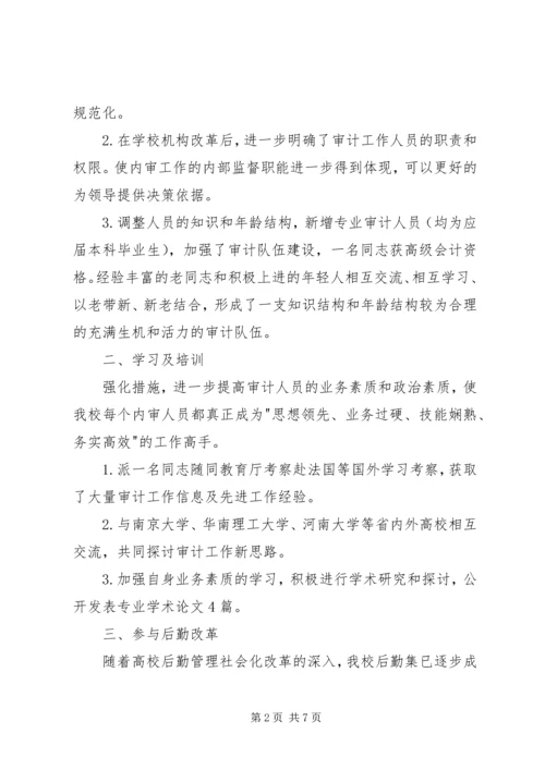 学校审计处年度工作汇报.docx