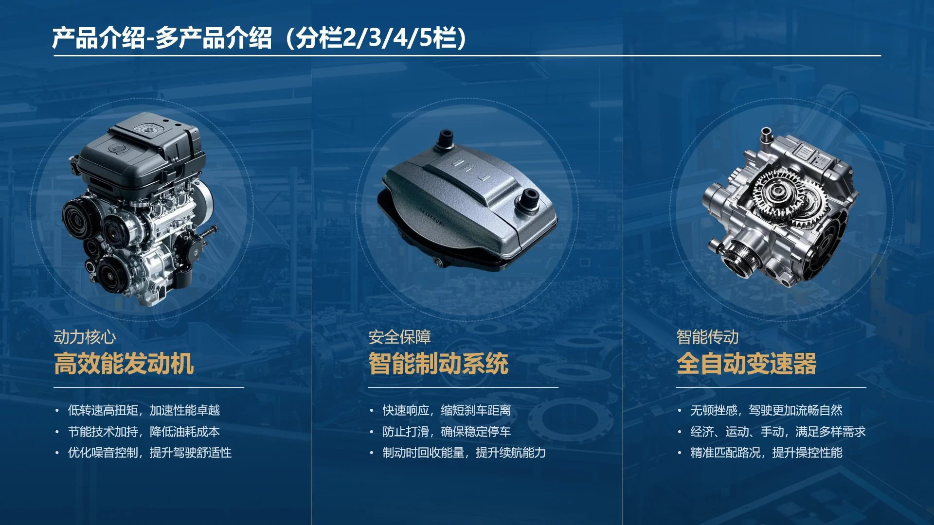 高端大气创意图文排版产品介绍多产品功能展示
