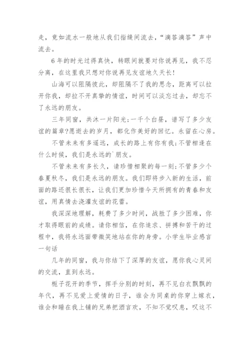 小学毕业生感言.docx