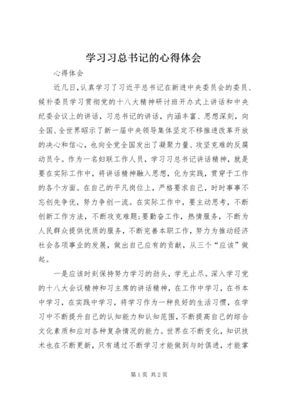 学习习总书记的心得体会.docx