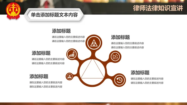 法庭宪法刑法公正公平法律讲堂总结PPT模板