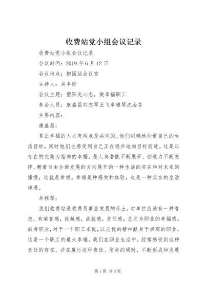 收费站党小组会议记录 (2).docx