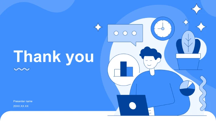 蓝色简约风年中目标完成情况汇报PPT主题