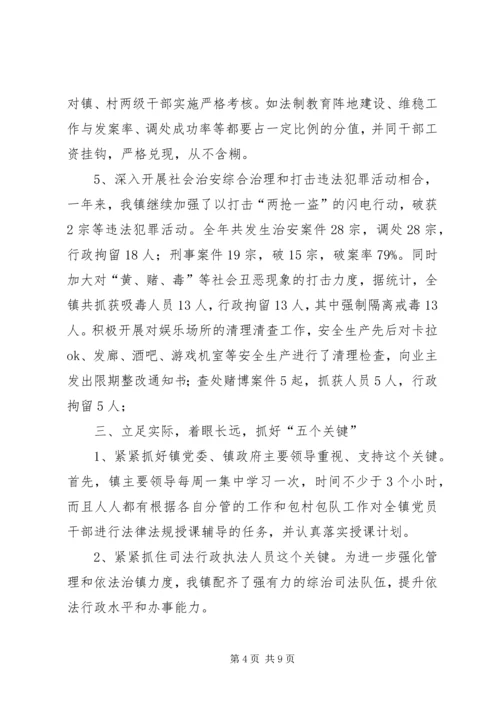 乡镇年度依法治理工作总结.docx