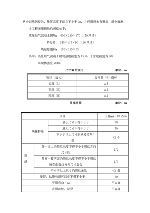 加气块砌体综合施工专题方案.docx