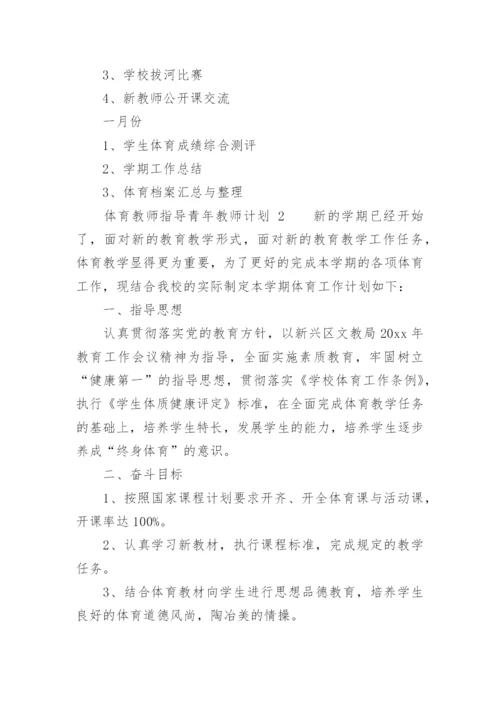 体育教师指导青年教师计划.docx