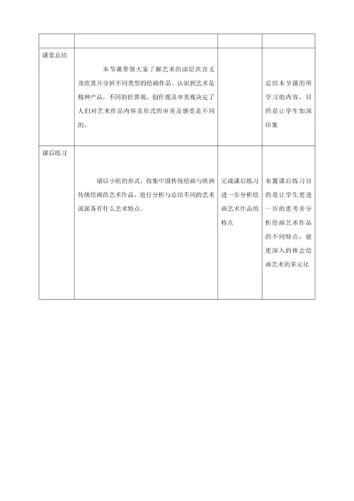 第一课《绘画的多元化》教案