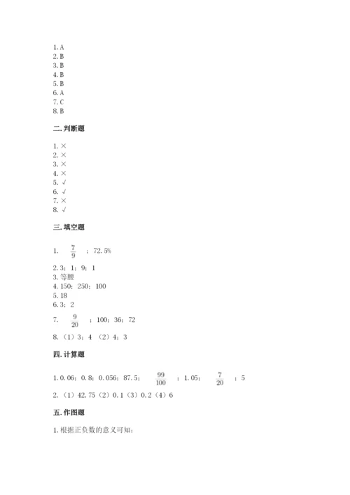六年级下册数学期末测试卷及参考答案（综合卷）.docx
