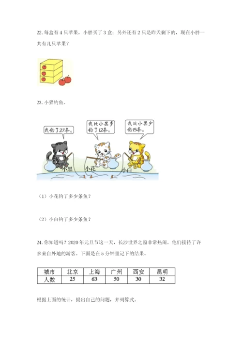 小学二年级数学应用题大全精品（精选题）.docx