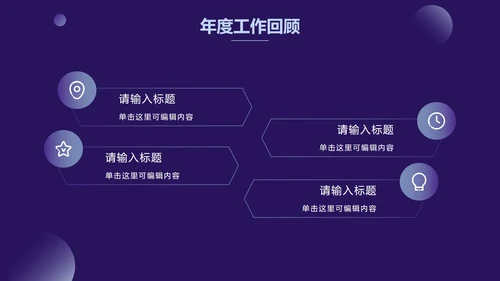 紫色渐变圆简约商务PPT模板