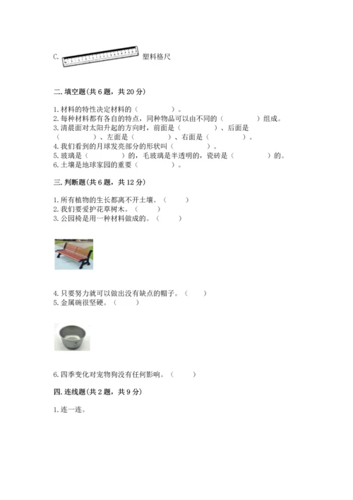 教科版科学二年级上册《期末测试卷》精品【典优】.docx
